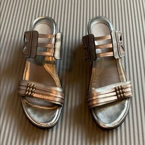 Silver dress sandals